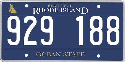 RI license plate 929188