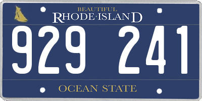RI license plate 929241
