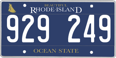 RI license plate 929249