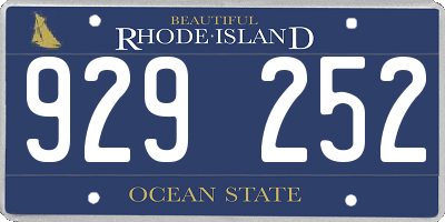 RI license plate 929252