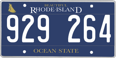 RI license plate 929264