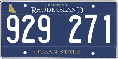 RI license plate 929271