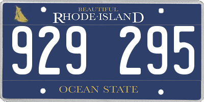 RI license plate 929295