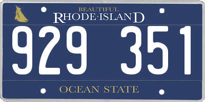 RI license plate 929351