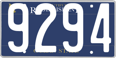 RI license plate 9294