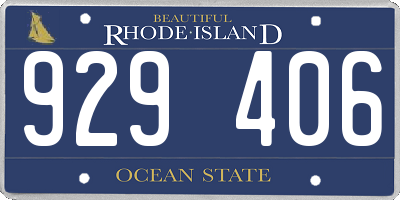 RI license plate 929406