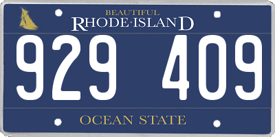 RI license plate 929409