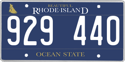 RI license plate 929440