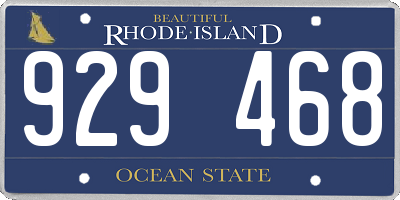 RI license plate 929468