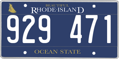 RI license plate 929471