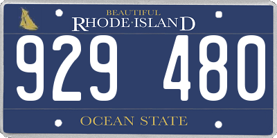 RI license plate 929480