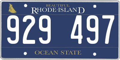 RI license plate 929497