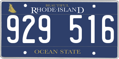 RI license plate 929516