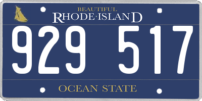 RI license plate 929517