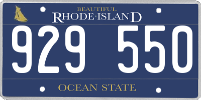 RI license plate 929550