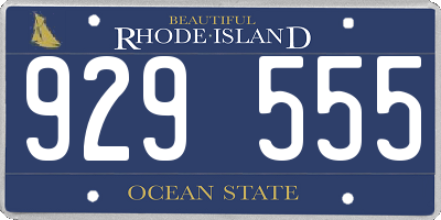 RI license plate 929555
