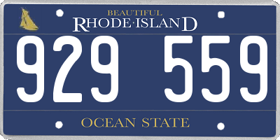 RI license plate 929559