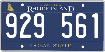 RI license plate 929561