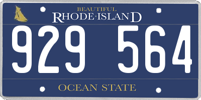 RI license plate 929564