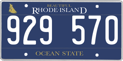 RI license plate 929570