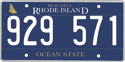 RI license plate 929571