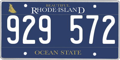 RI license plate 929572