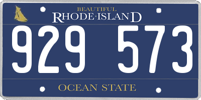 RI license plate 929573