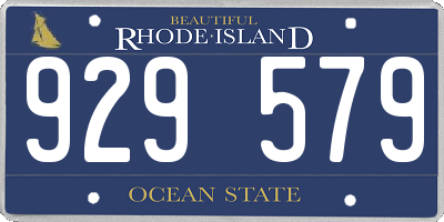 RI license plate 929579