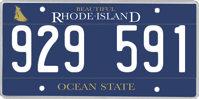 RI license plate 929591
