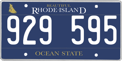 RI license plate 929595