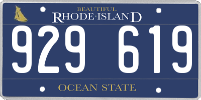 RI license plate 929619