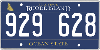 RI license plate 929628