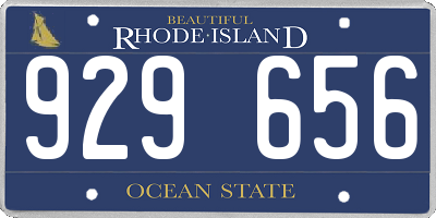 RI license plate 929656