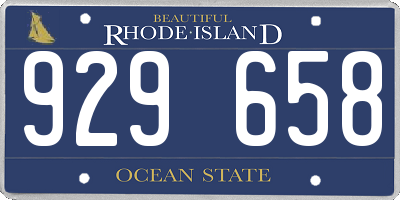 RI license plate 929658