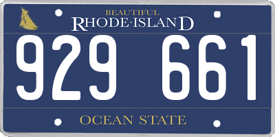 RI license plate 929661