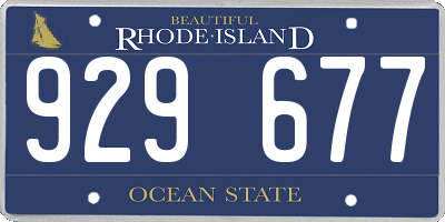 RI license plate 929677