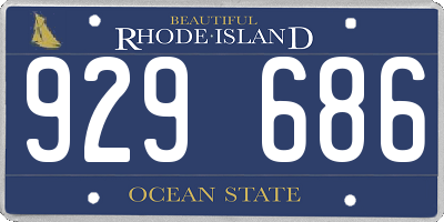 RI license plate 929686