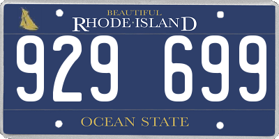 RI license plate 929699