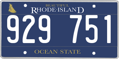 RI license plate 929751