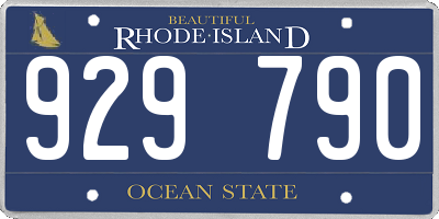 RI license plate 929790