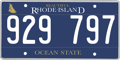 RI license plate 929797