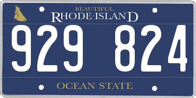 RI license plate 929824