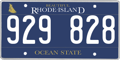 RI license plate 929828