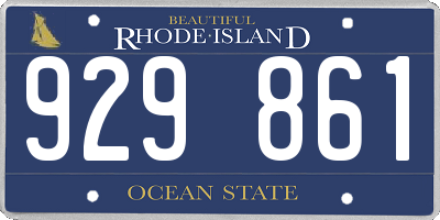 RI license plate 929861