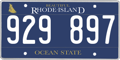 RI license plate 929897