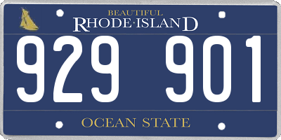 RI license plate 929901