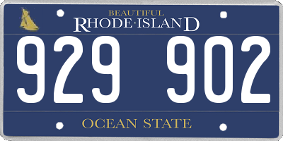 RI license plate 929902