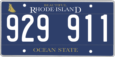 RI license plate 929911