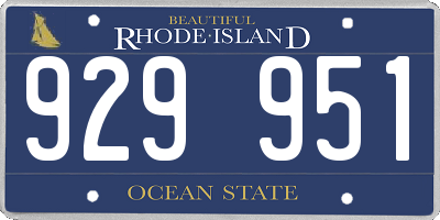 RI license plate 929951