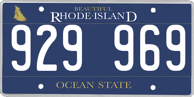 RI license plate 929969